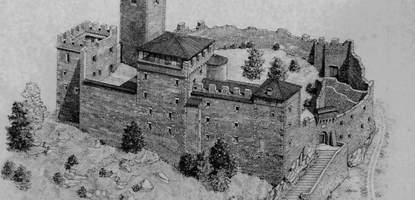 Castello di Montecuccolo - stampa antica