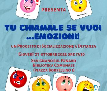 Locandina evento "Tu Chiamale se vuoi ... Emozioni" 27 ottobre 2022 a Savignano sul Panaro